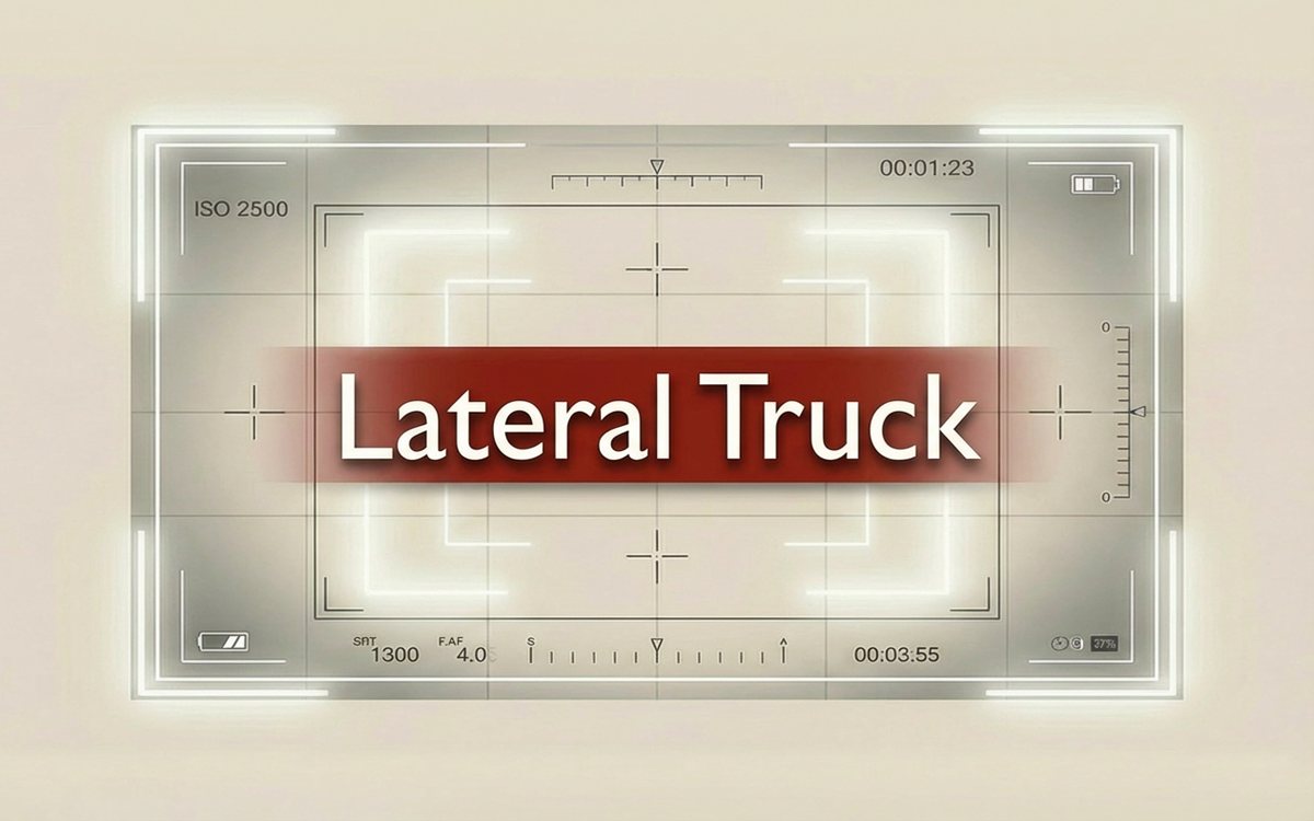 Mouvement de caméra généré par IA : Lateral Truck - Travelling latéral